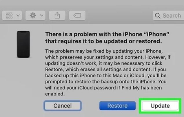 click on the Update button