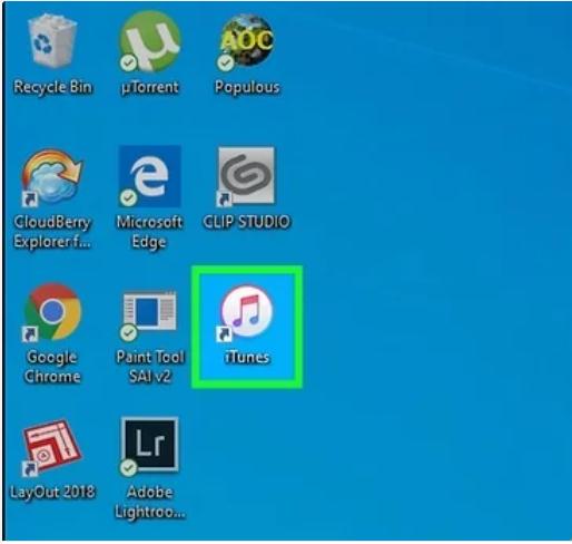 open iTunes on your PC