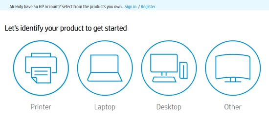 Download HP printer driver manually