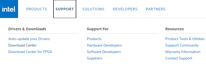 intel support